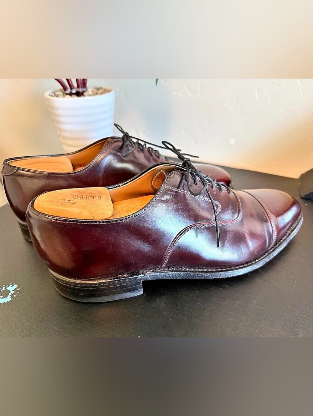 Johnston & Murphy Optima Brown Leather Oxfords US 9 D